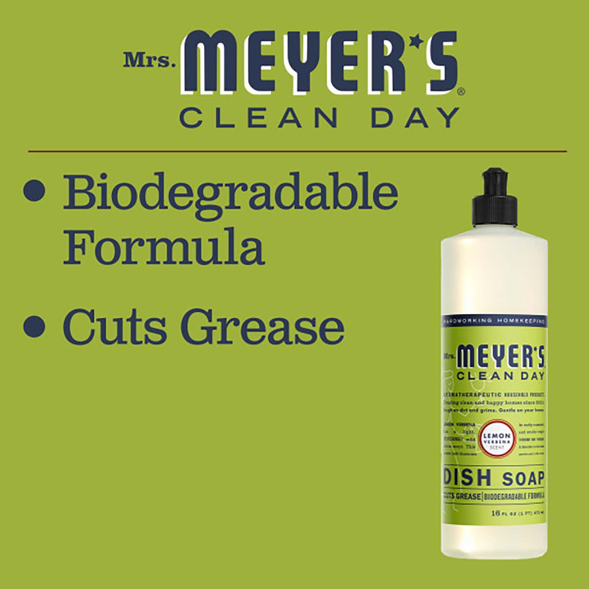 Mrs. Meyer's Clean Day Lemon Verbena Scent Dish Soap
