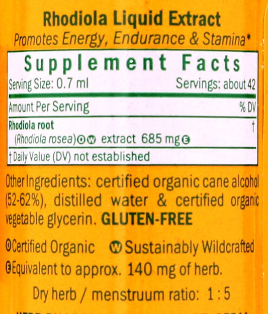 Herb Pharm Whole Root Rhodiola Liquid Extract