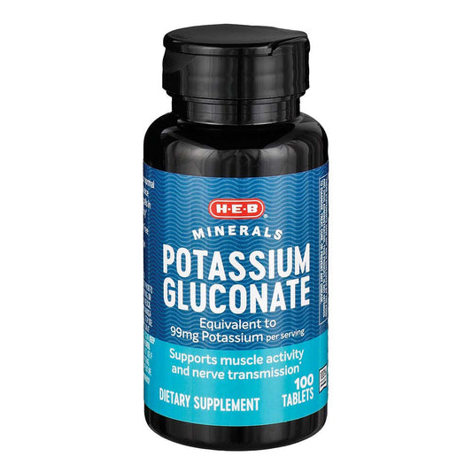 H-E-B Vitamins Potassium Gluconate 595 mg Tablets