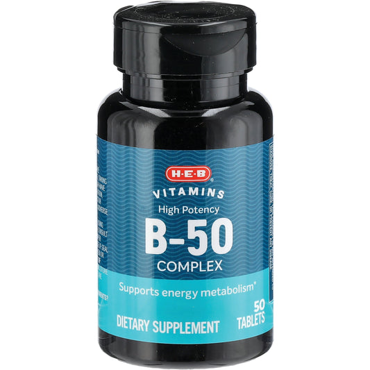 H-E-B Vitamins High Potency B-50 Complex Tablets