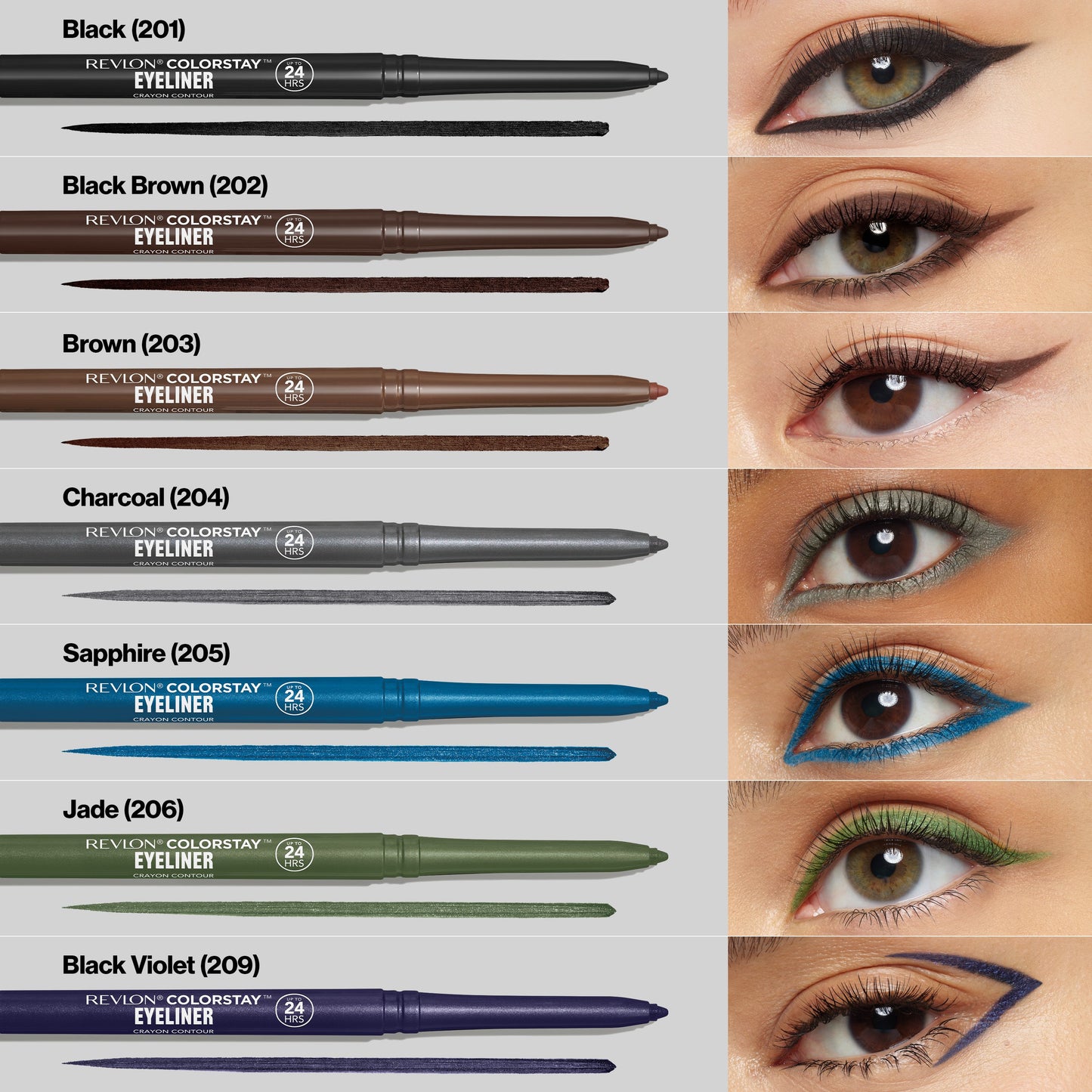 Revlon ColorStay Eyeliner Pencil, 201 Black