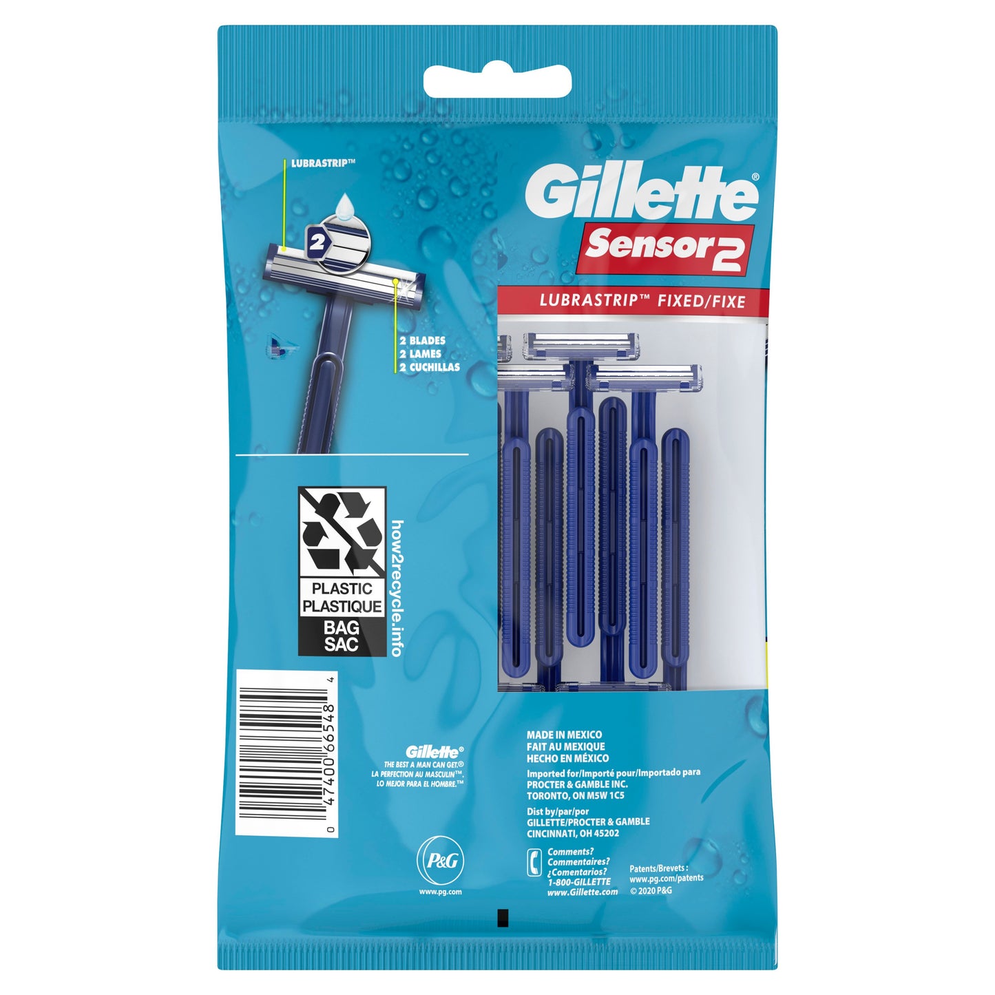 Gillette Sensor2 Fixed Head Men's Disposable Razors
