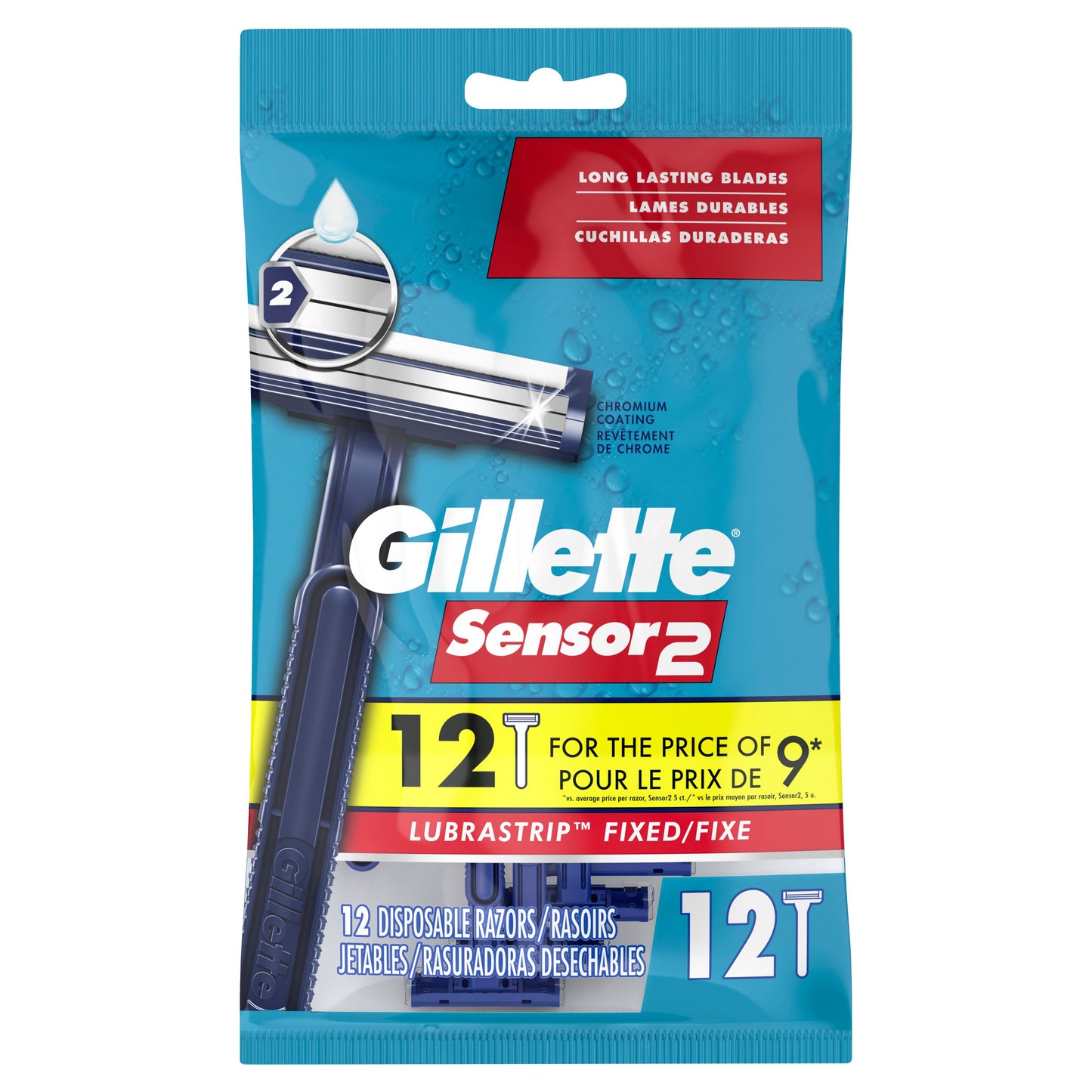 Gillette Sensor2 Fixed Head Men's Disposable Razors