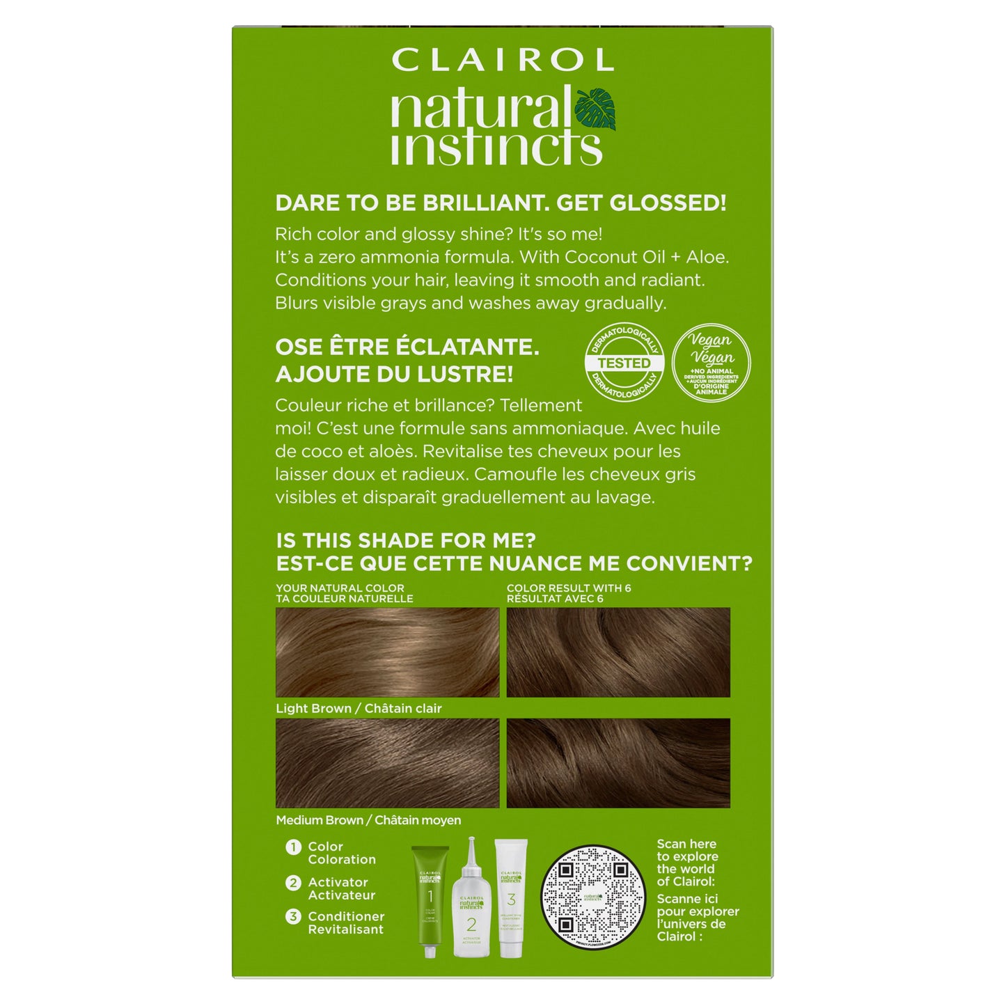 Clairol Natural Instincts Vegan Demi-Permanent Hair Color - 6 Light Brown