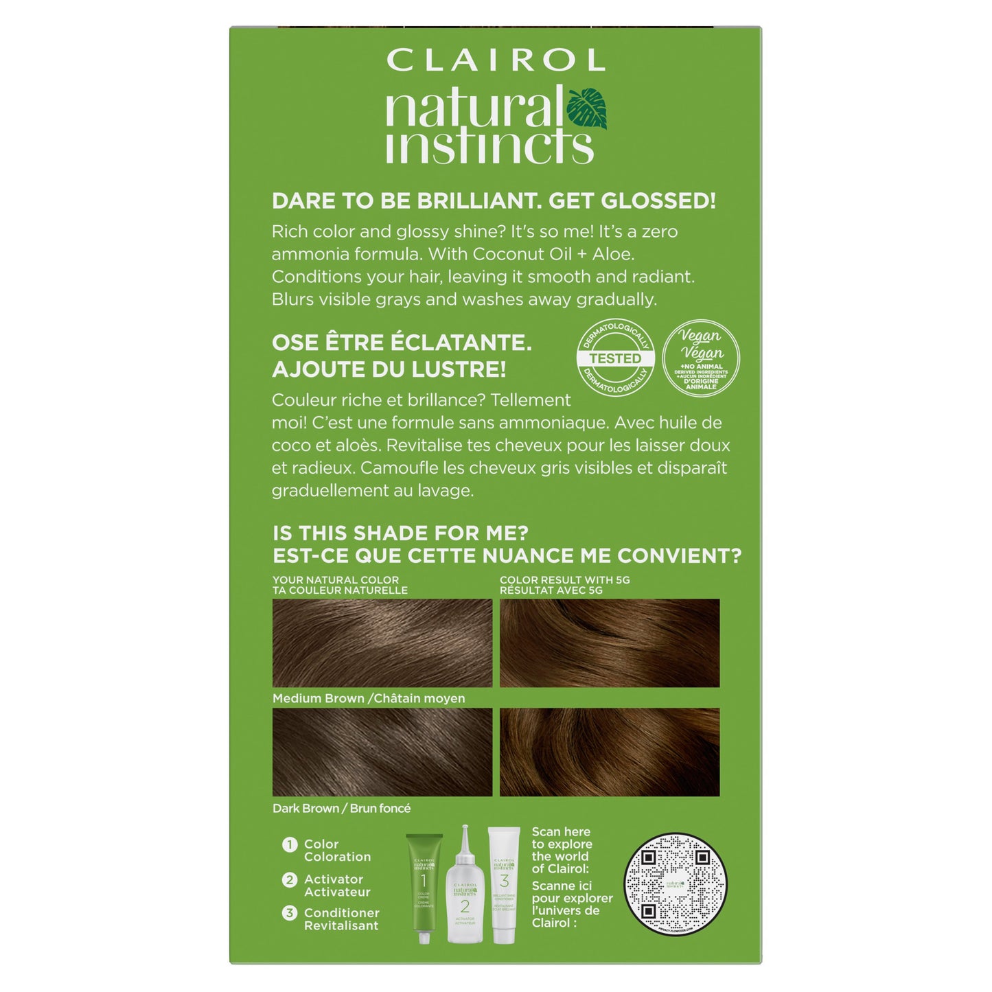 Clairol Natural Instincts Vegan Demi-Permanent Hair Color - 5G Medium Golden Brown