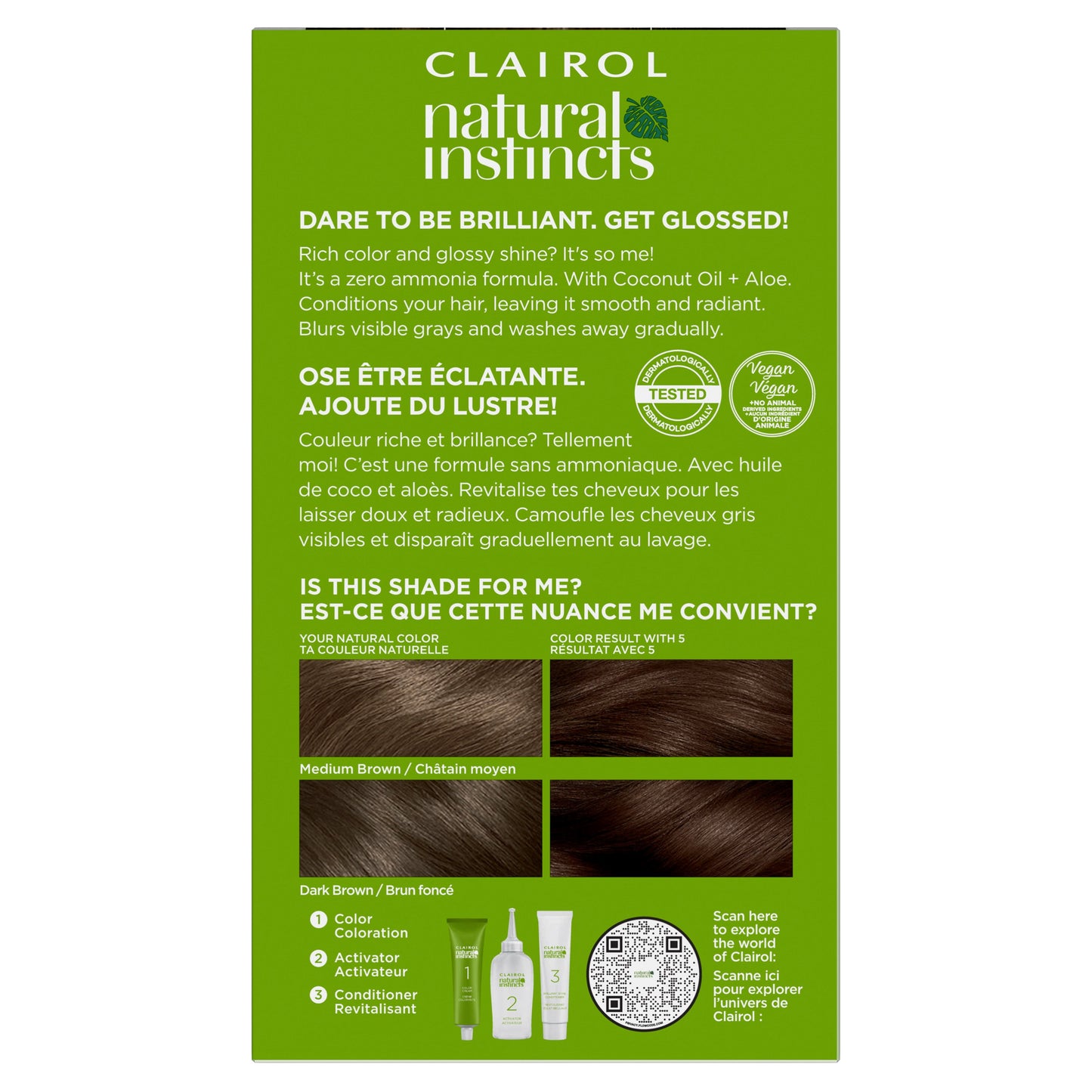 Clairol Natural Instincts Vegan Demi-Permanent Hair Color - 5 Medium Brown