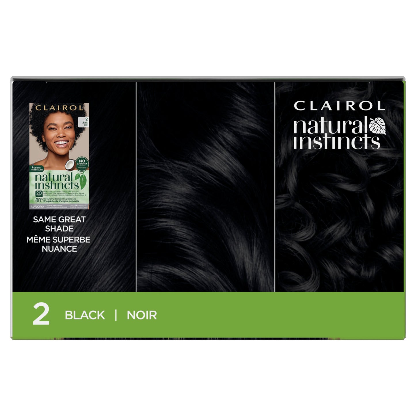 Clairol Natural Instincts Vegan Demi-Permanent Hair Color - 2 Black