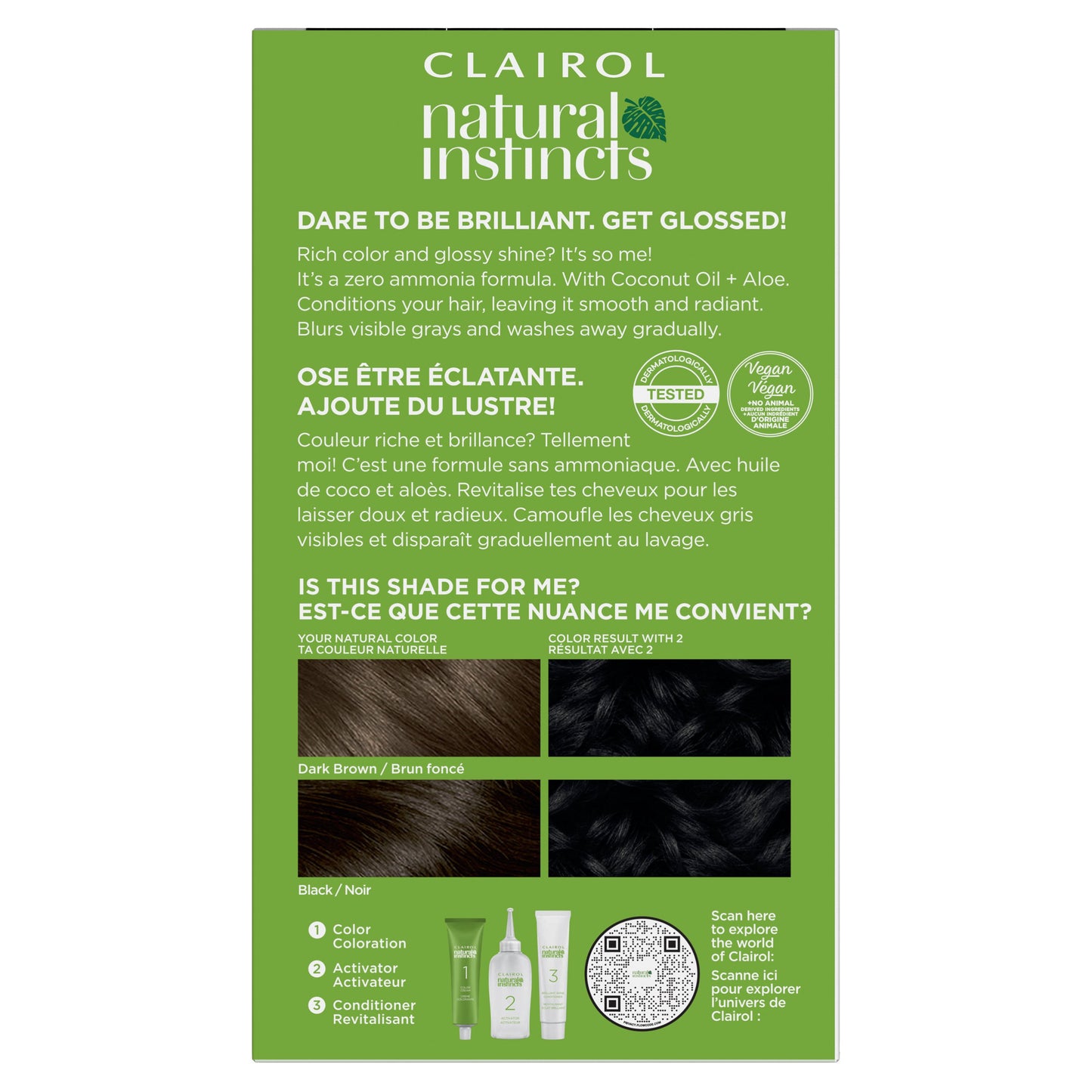 Clairol Natural Instincts Vegan Demi-Permanent Hair Color - 2 Black