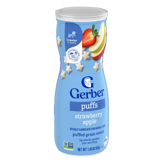 Gerber Snacks for Baby Grain & Grow Puffs - Strawberry Apple
