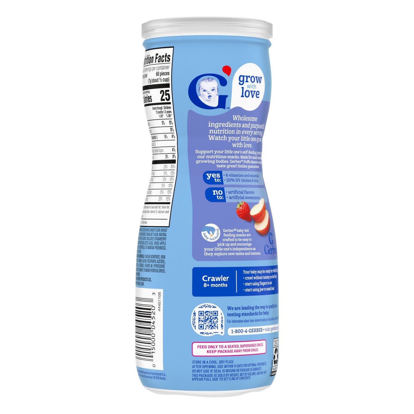 Gerber Snacks for Baby Grain & Grow Puffs - Strawberry Apple