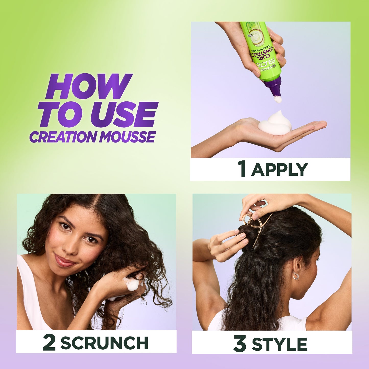 Garnier Fructis Curl Construct Creation Mousse with Coconut Water - Extra Strong Hold