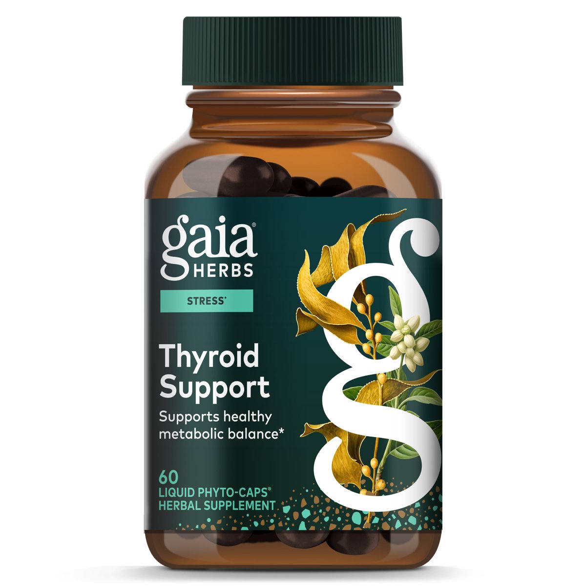 Gaia Herbs SystemSupport Thyroid Support Vegetarian Liquid Phyto-Caps