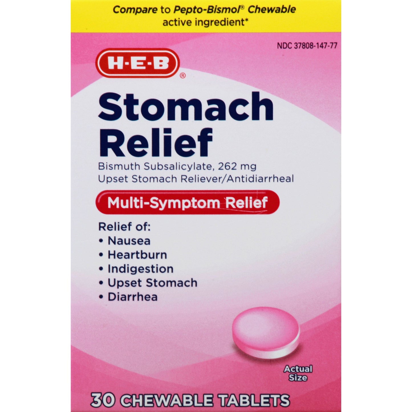 H-E-B Stomach Relief Original Flavor Chewable Tablets