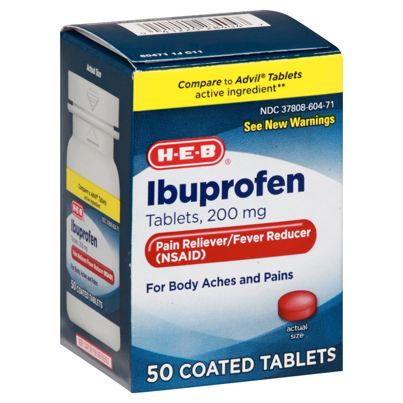 H-E-B Ibuprofen 200 Mg Coated Tablets
