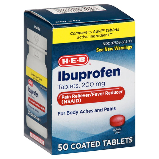 H-E-B Ibuprofen 200 Mg Coated Tablets