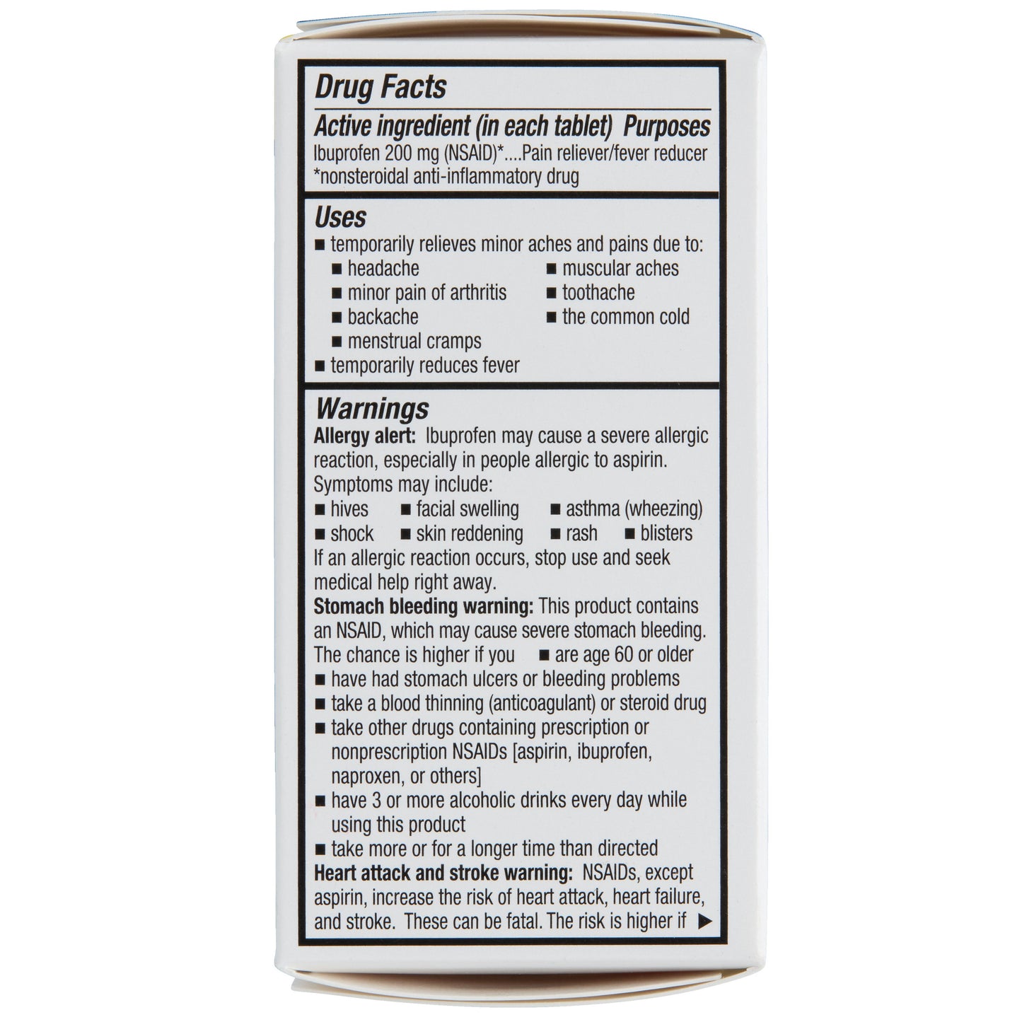 H-E-B Ibuprofen Fever & Pain Relief Coated Tablets – 200 mg