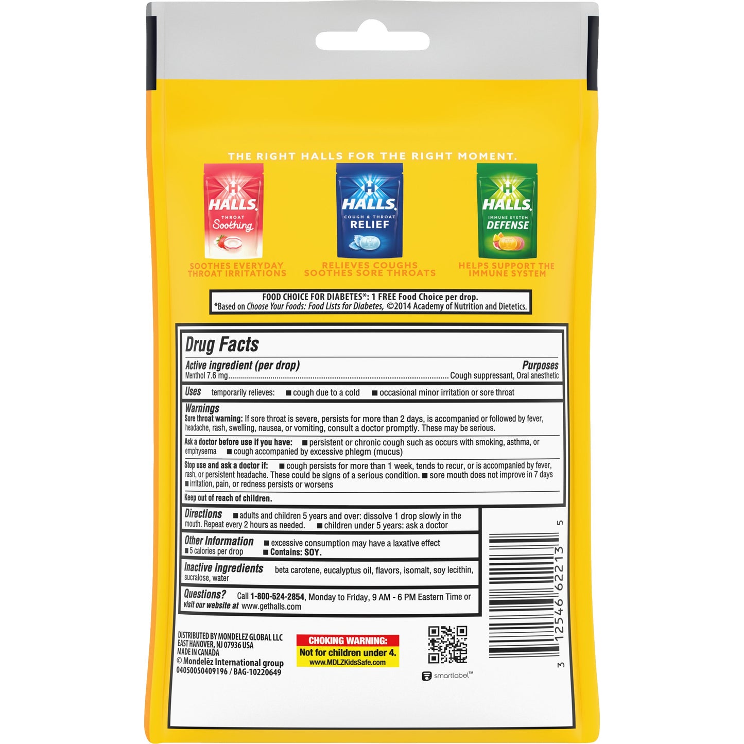 Halls Relief Cough Drops - Sugar Free Honey Lemon