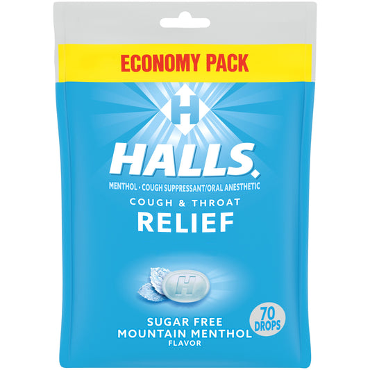 Halls Relief Cough Drops - Sugar Free Mountain Menthol