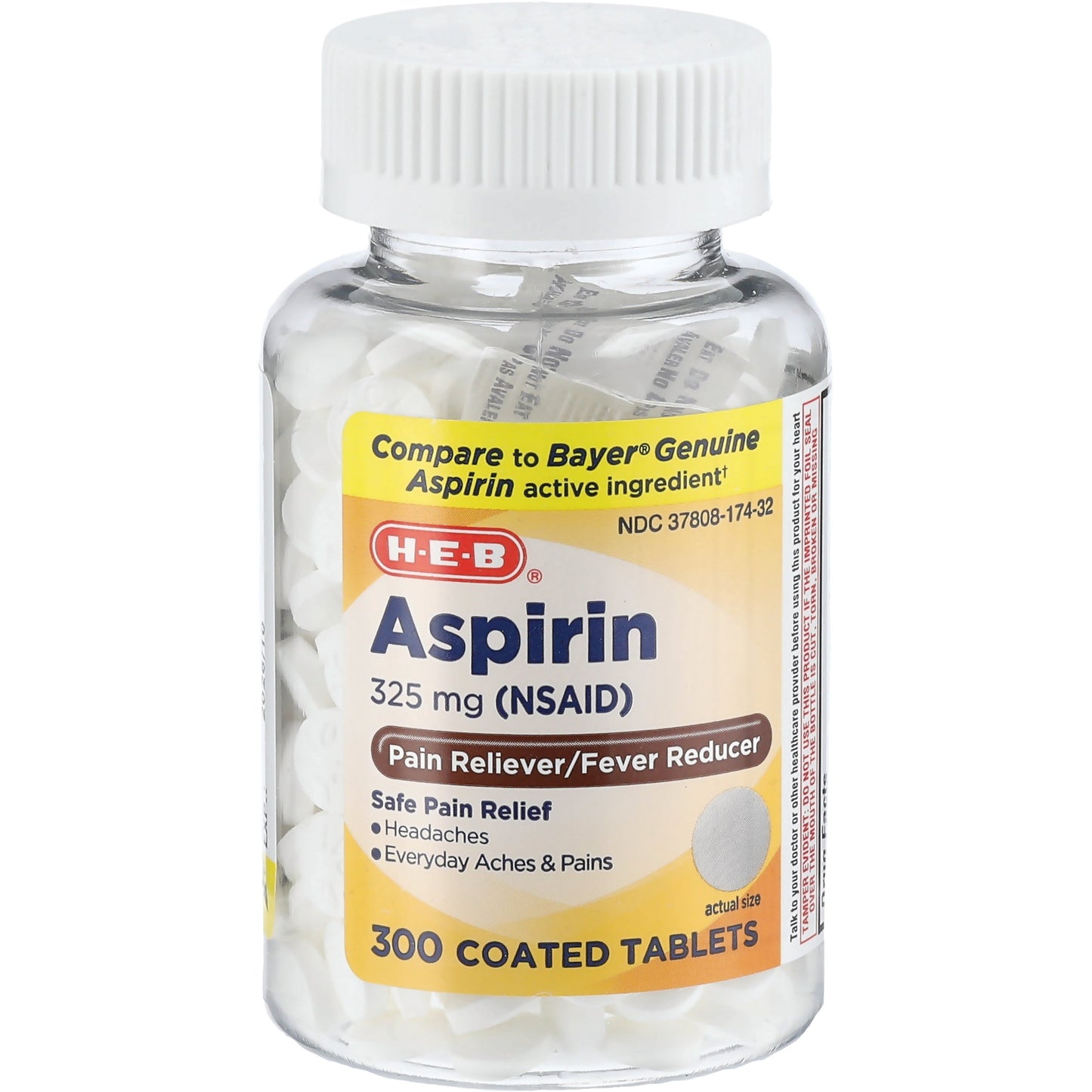 HEB Aspirin 325 Mg Coated Tablets