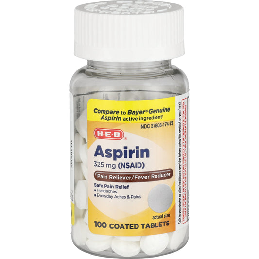 H-E-B Aspirin Coated Tablets - 325 mg