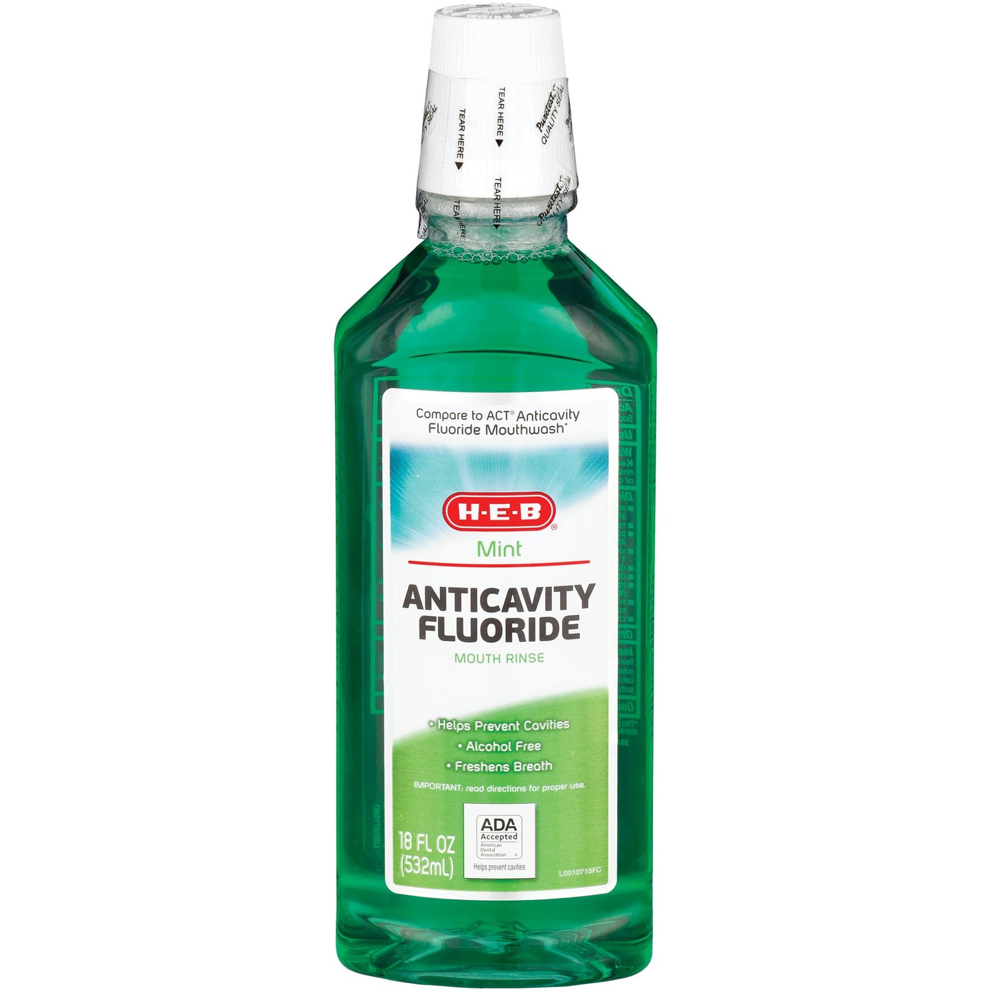 H-E-B Anticavity Fluoride Mouth Rinse - Mint