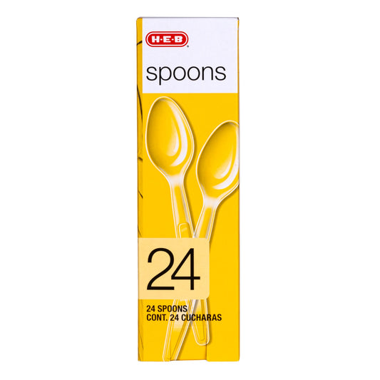 H-E-B Plastic Spoons - Clear