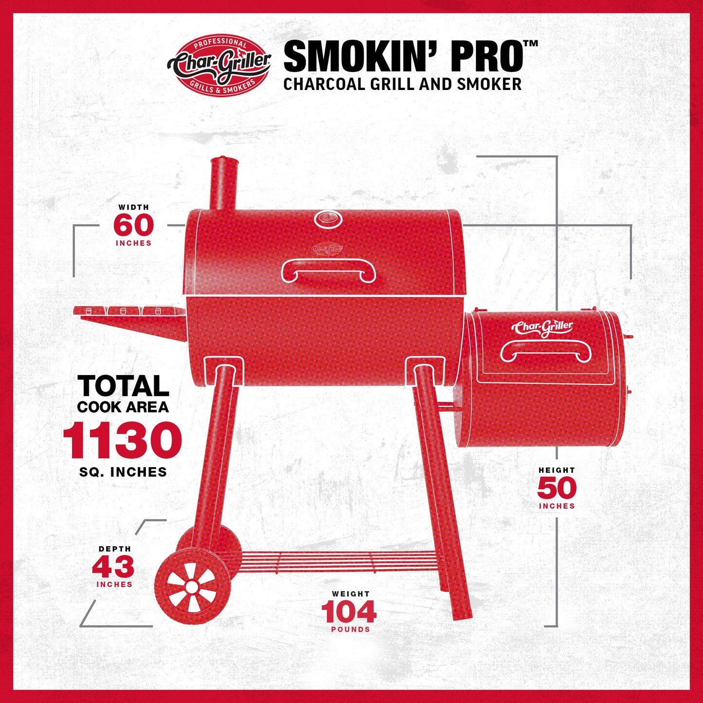 Char-Griller Smokin’ Pro Barrel Grill & Offset Smoker