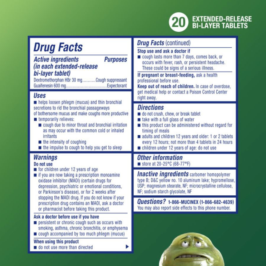 Mucinex DM 12 Hour Cough & Chest Congestion Relief Tablets