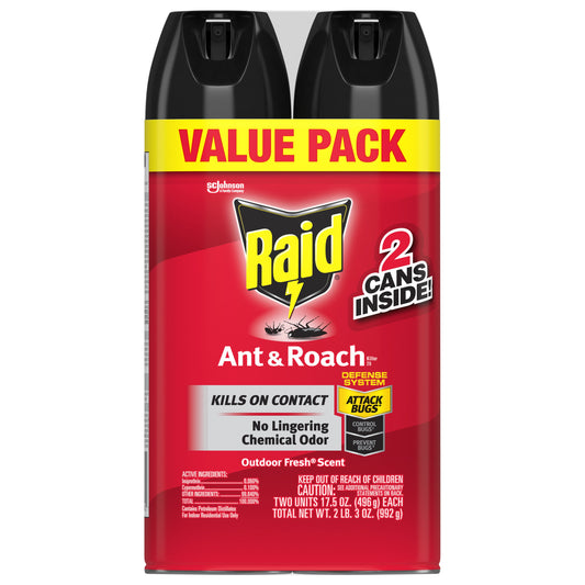 Raid Ant & Roach Killer 26 - Outdoor Fresh, 2 Pk