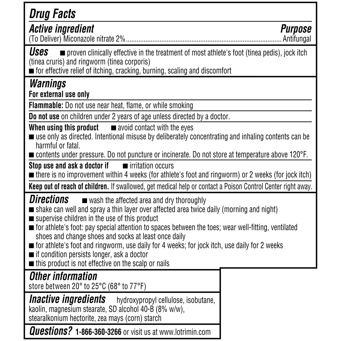 Lotrimin Antifungal Athlete's Foot Powder Spray