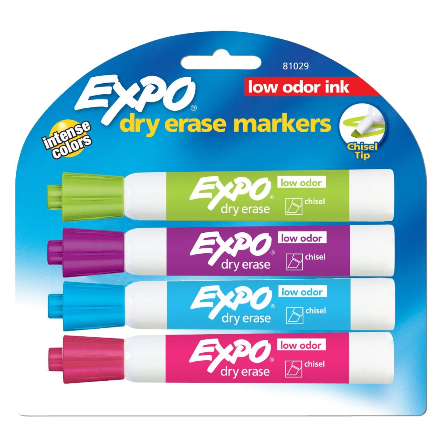 EXPO Chisel Tip Dry Erase Markers - Assorted Tropical Ink