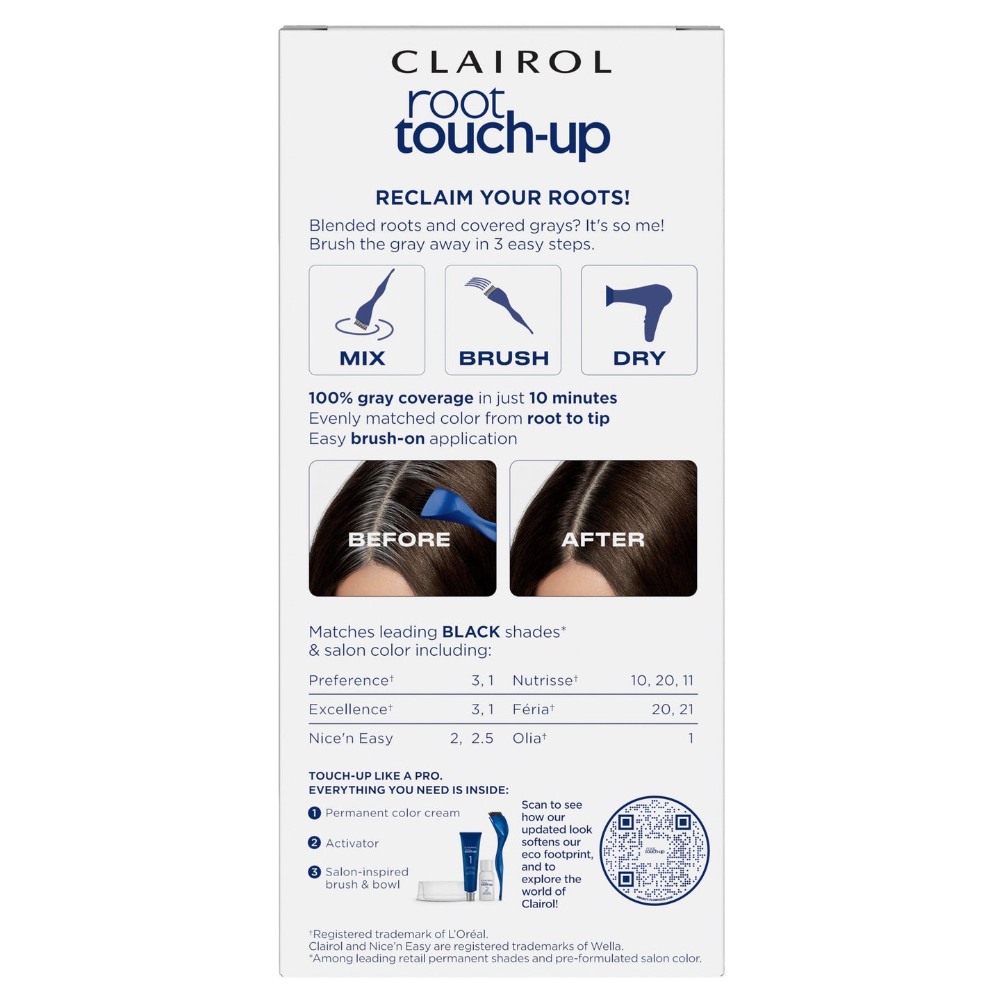 Clairol Nice 'N Easy Permanent Root Touch-Up - 2 Black