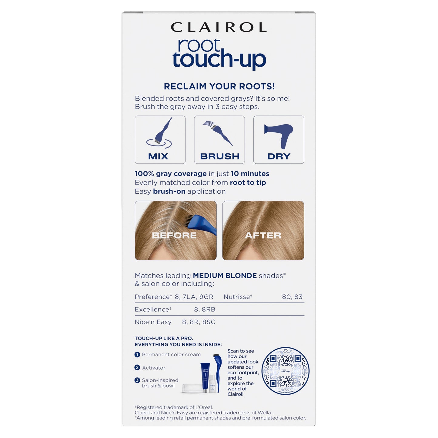 Clairol Nice 'N Easy Permanent Root Touch-Up - 8 Medium Blonde