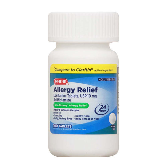 H-E-B Allergy 24 Hour Relief Loratadine Tablets – 10 mg
