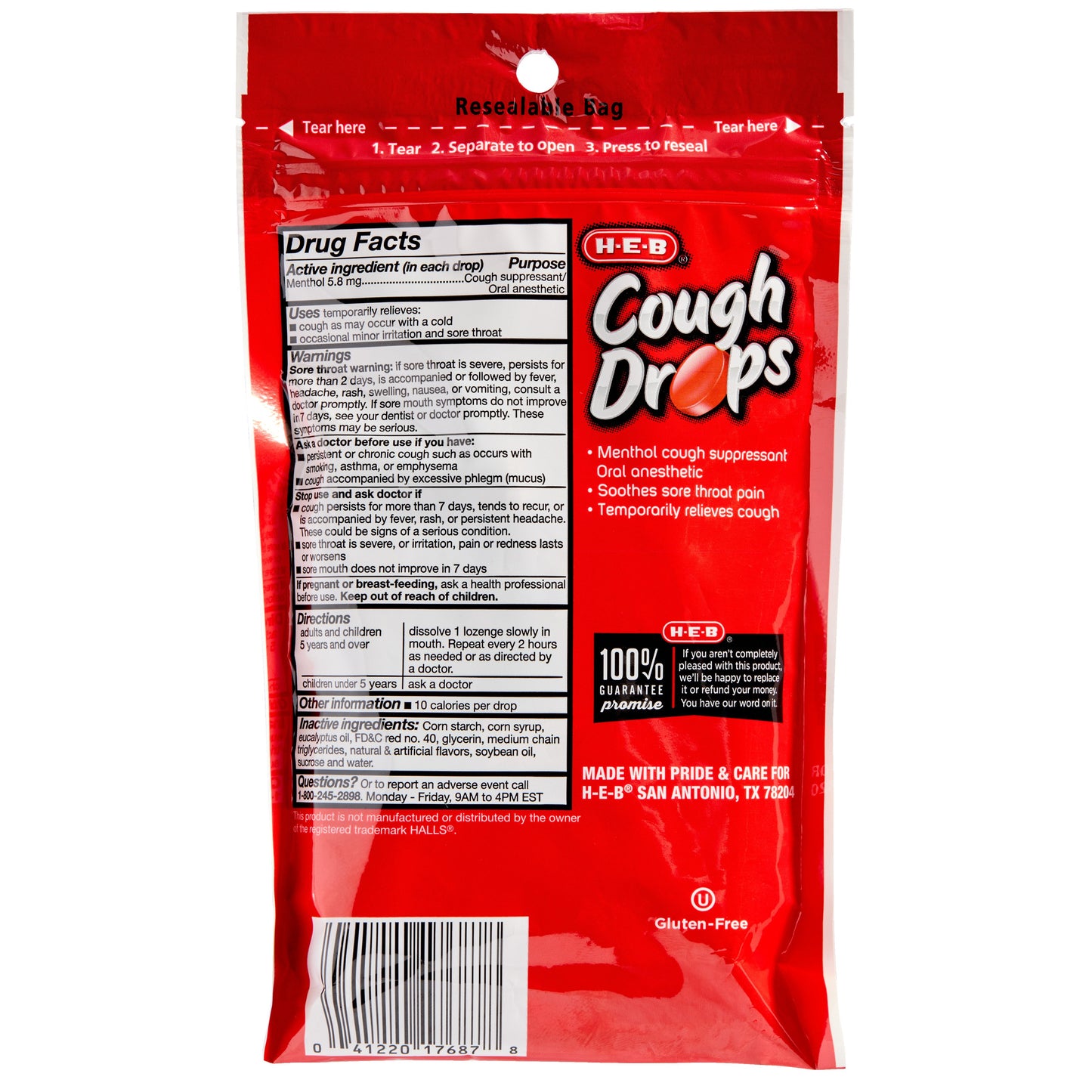 H-E-B Cough Drops - Cherry