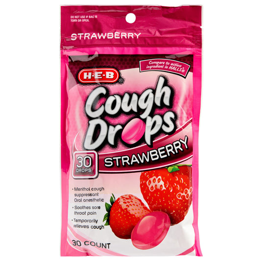 H-E-B Cough Drops - Strawberry
