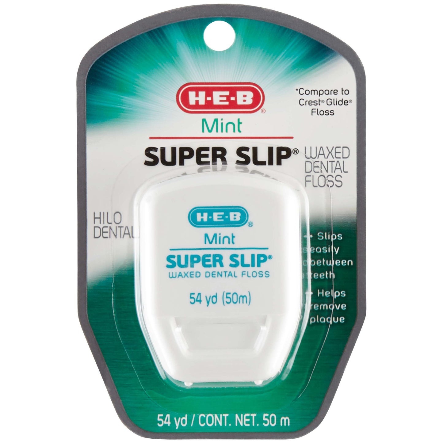H-E-B Mint Super Slip Waxed Dental Floss