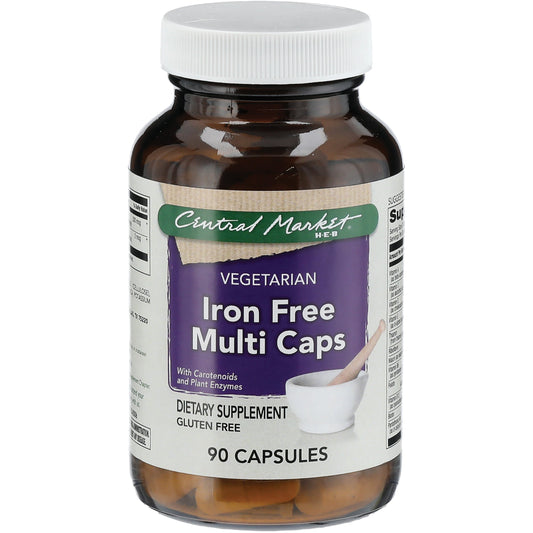 Central Market Iron-Free Multi Caps Vegetarian Capsules