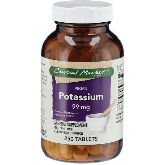 Central Market Potassium 99mg Vegan Tablets