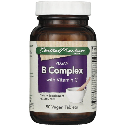 Central Market B Complex with Vitamin C Vegan Tablets