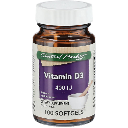 Central Market Vitamin D3 400 IU Softgels