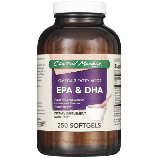 Central Market EPA And DHA Omega-3 Fatty Acids Softgels