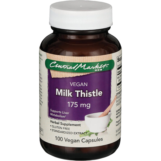 Central Market Vegan Milk Thistle 175mg Capsules