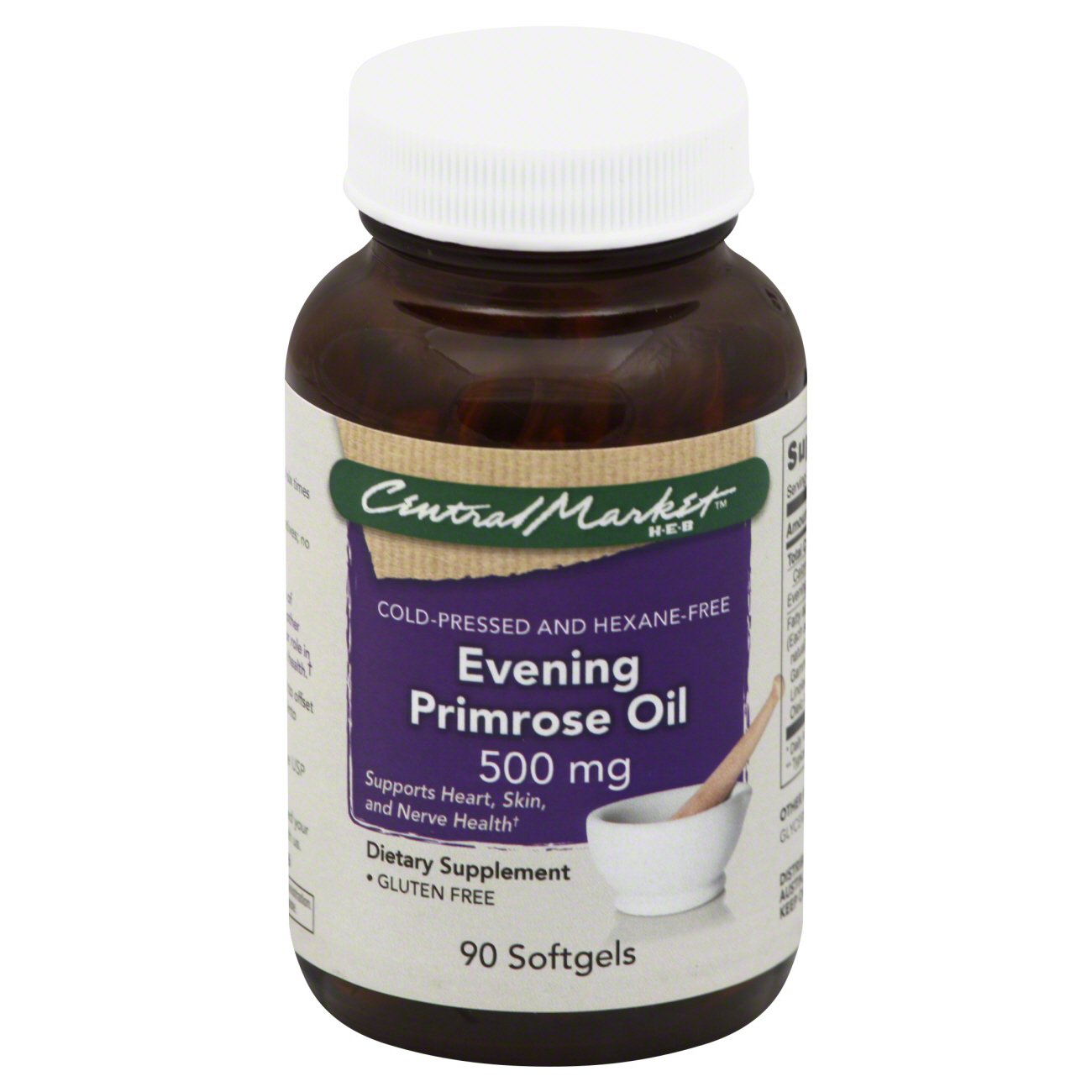 Central Market Cold-Pressed Evening Primrose Oil 500mg Softgels