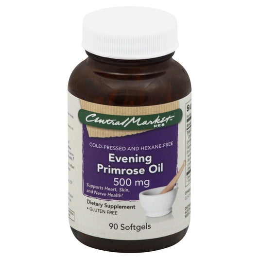 Central Market Cold-Pressed Evening Primrose Oil 500mg Softgels