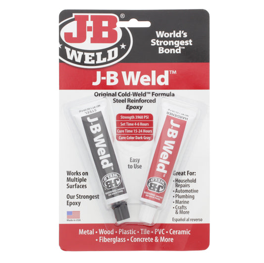 J-B Weld Twin Tube Original Cold Weld Two-Part Epoxy