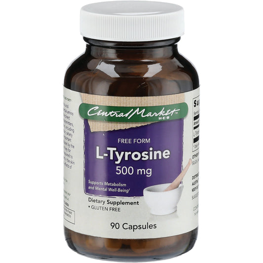 Central Market L-Tyrosine 500mg Capsules