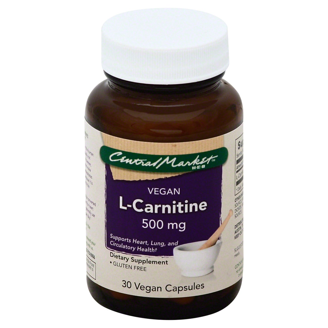 Central Market L-Carnitine 500mg Capsules