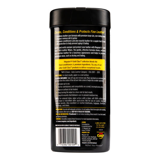 Meguiar's Gold Class Rich Leather Wipes
