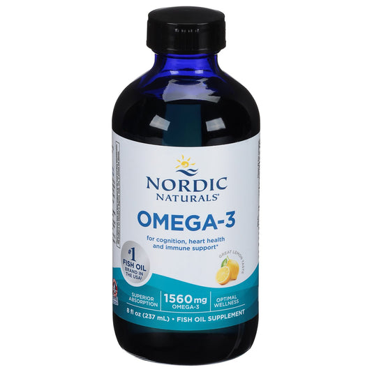 Nordic Naturals Omega-3 Fish Oil 1560mg Supplement - Lemon Flavor